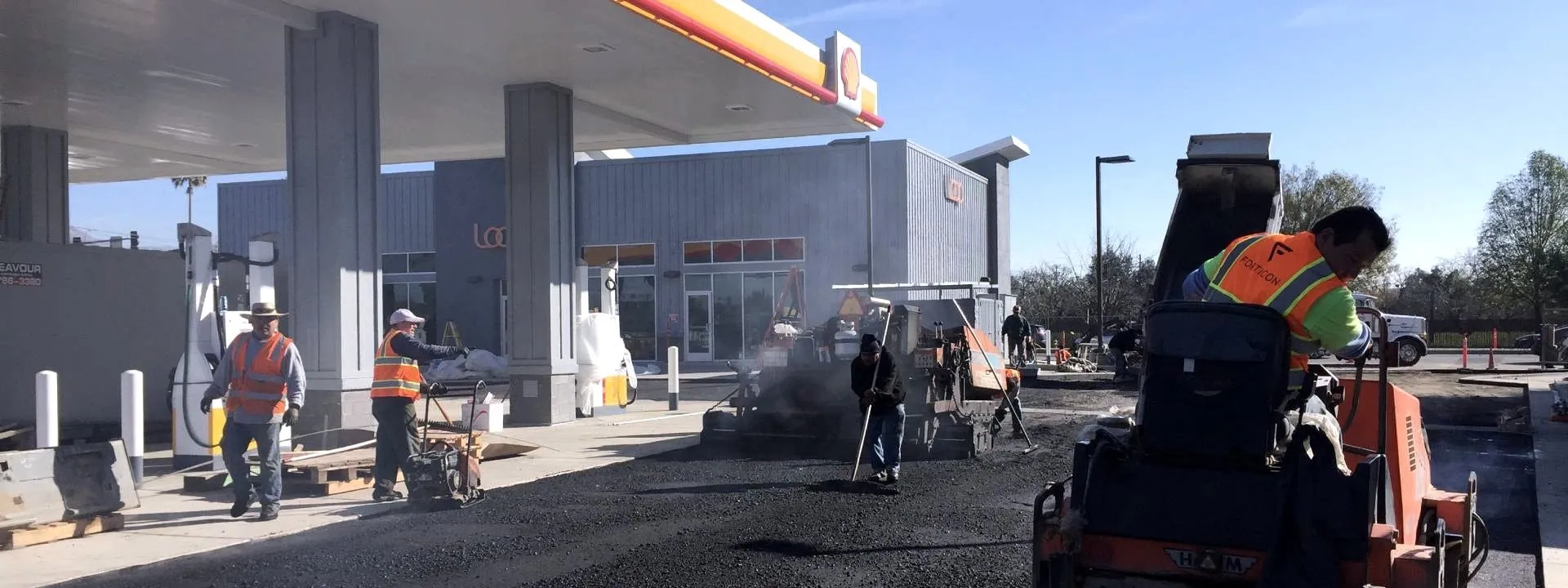 Forticon paving operation at a Bay Area commercial property.