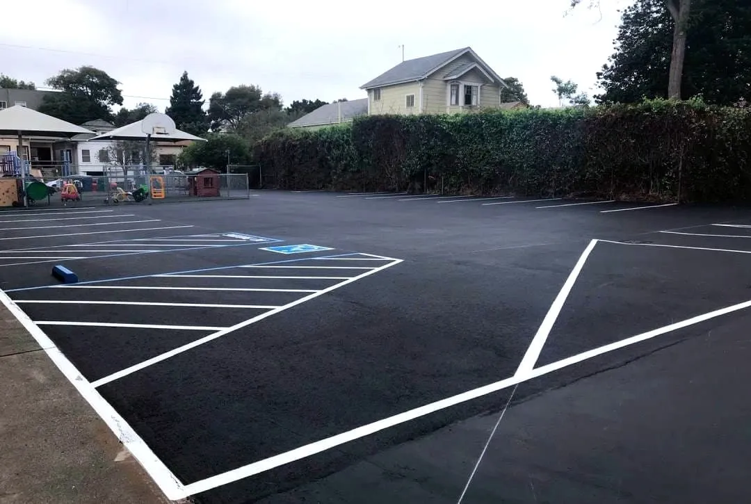 School parking lot and playground paving by Forticon in the San Francisco Bay Area.